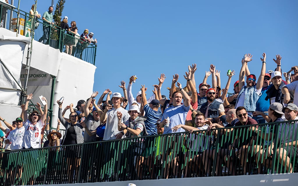 Fans at Phoenix Open in Scottsdale AZ