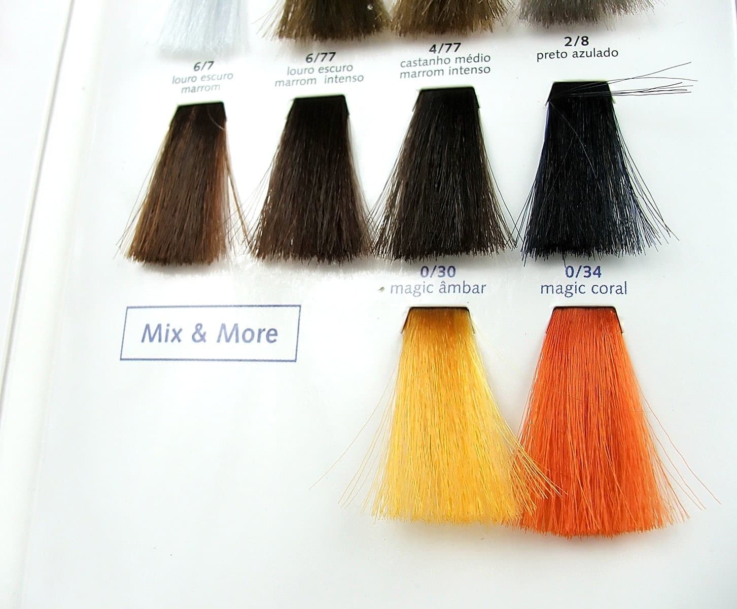 hair coloring samples