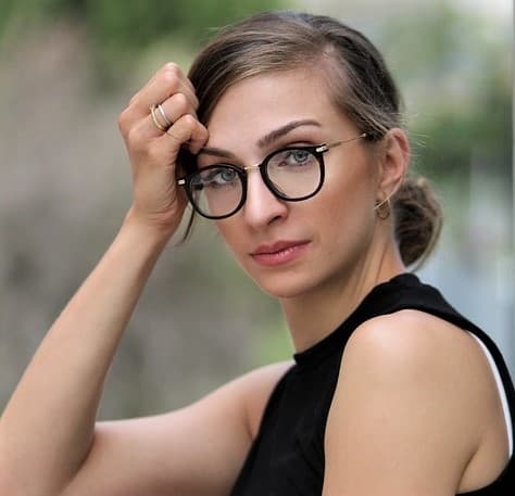 woman glasses brightening concealer