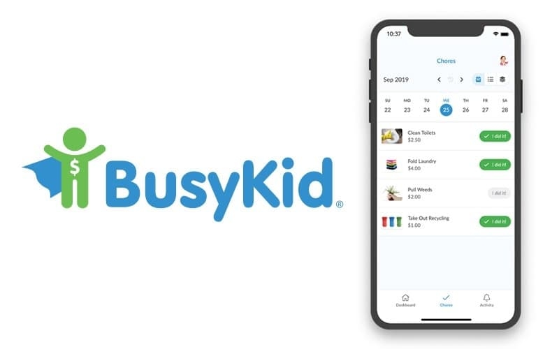 Chores on BusyKid app are preset by age, which parents can change. (Photo - Milissa Chanice)