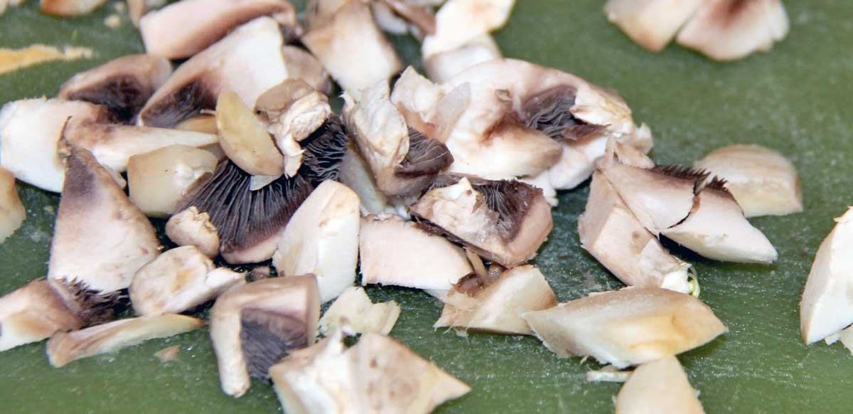 chopped mushrooms