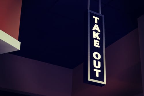 Take out sign