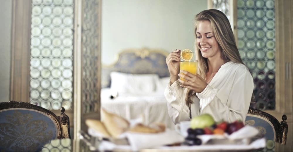 Woman having healthy breakfast in Scottsdale