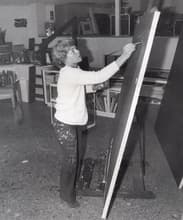dorothy fratt works in her camelback mountain studio circa 1960s. courtesy greg fratt sm