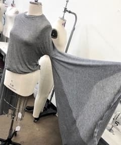 One of Samantha Viti's bell sleeve designs in studio development. Photo courtesy Samantha Viti