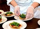 Restaurant chef with gloves