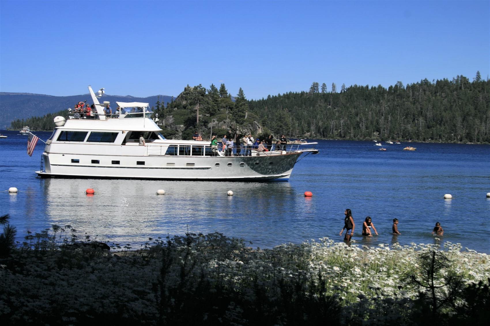 Tahoe party boat, Emerald Cove